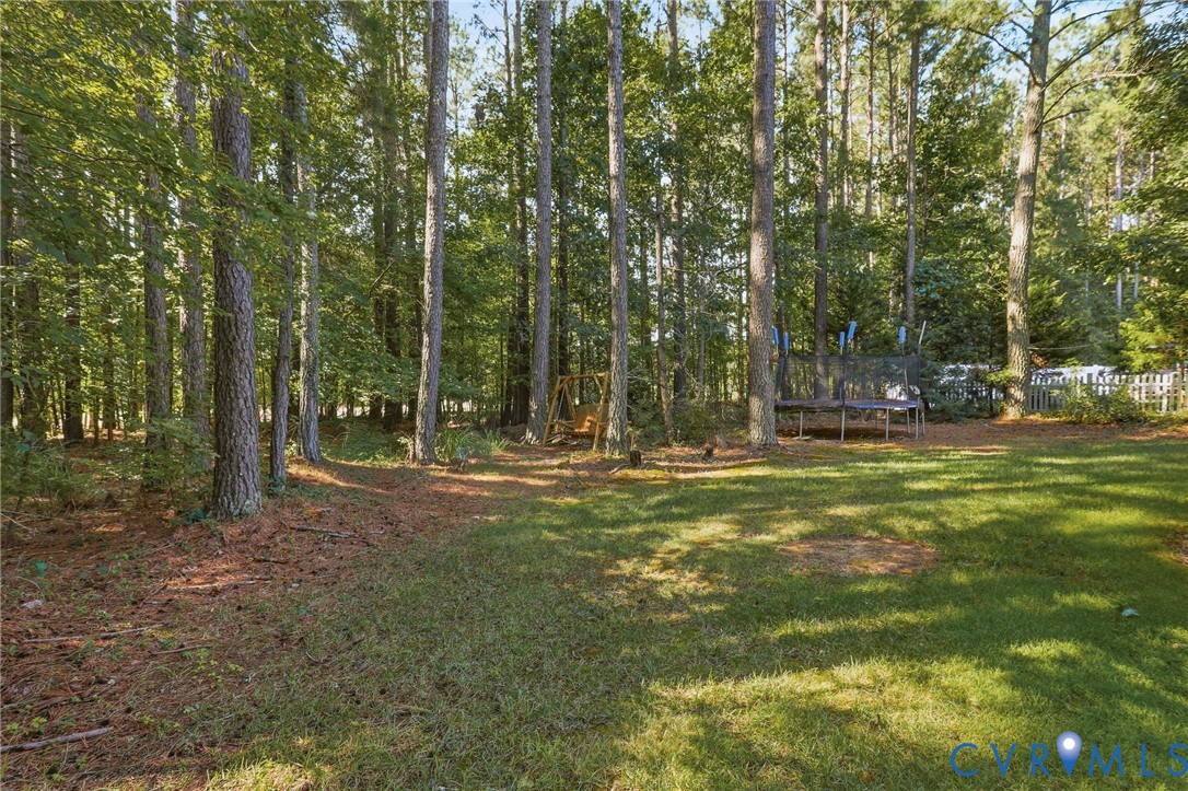 Large private rear yard