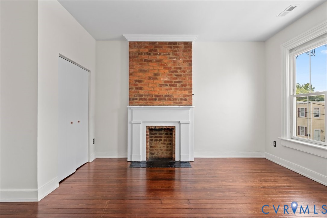 Wood-finish flooring throughout
