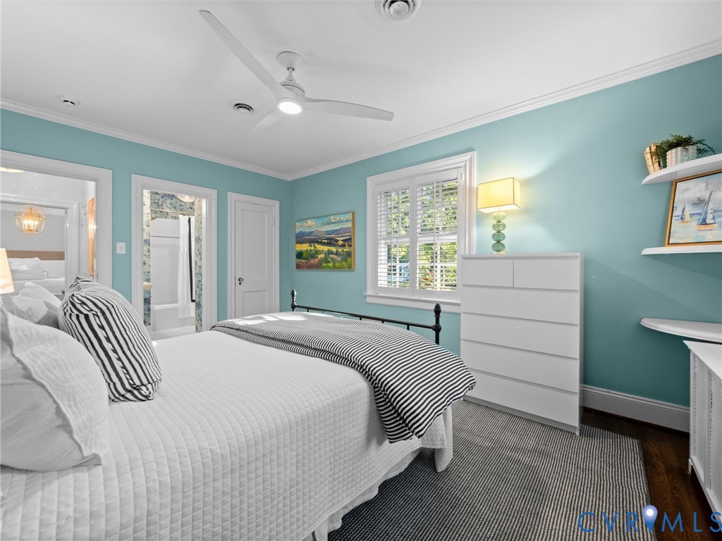 with hardwood floors and closet