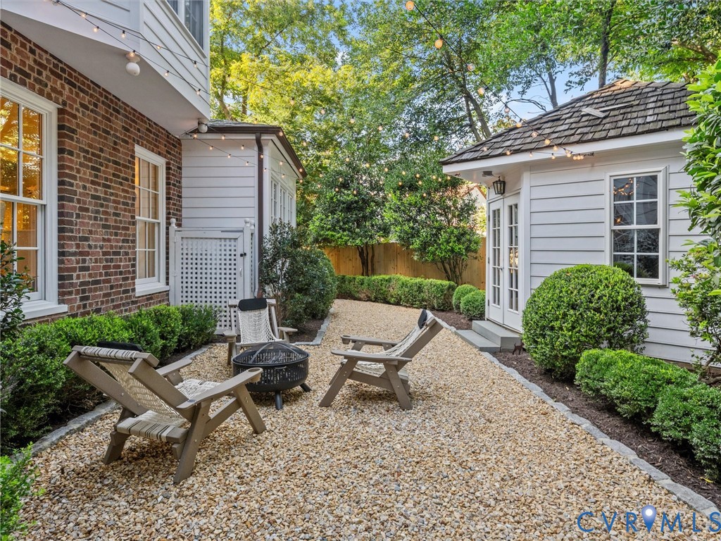 Private rear yard