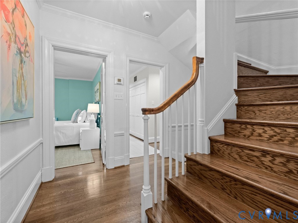 Hallway and staircase to third floor