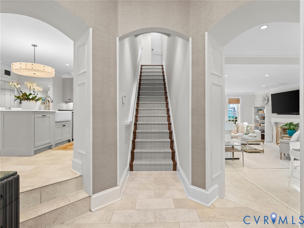 Back staircase to 2nd floor
