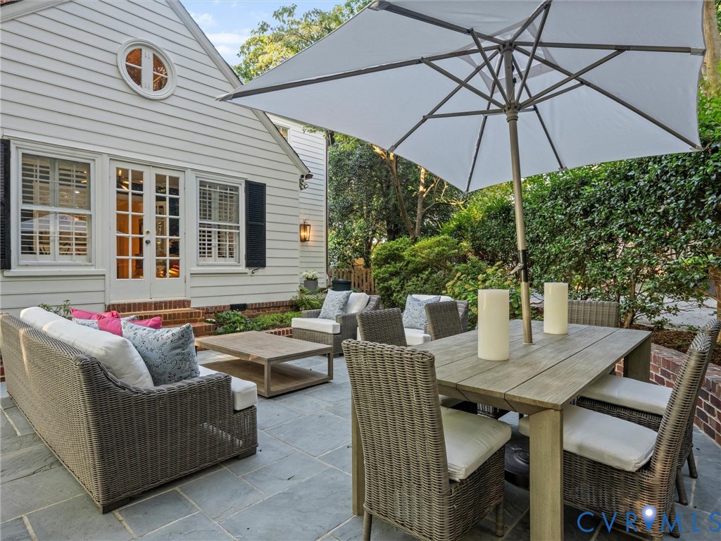 Private bluestone patio