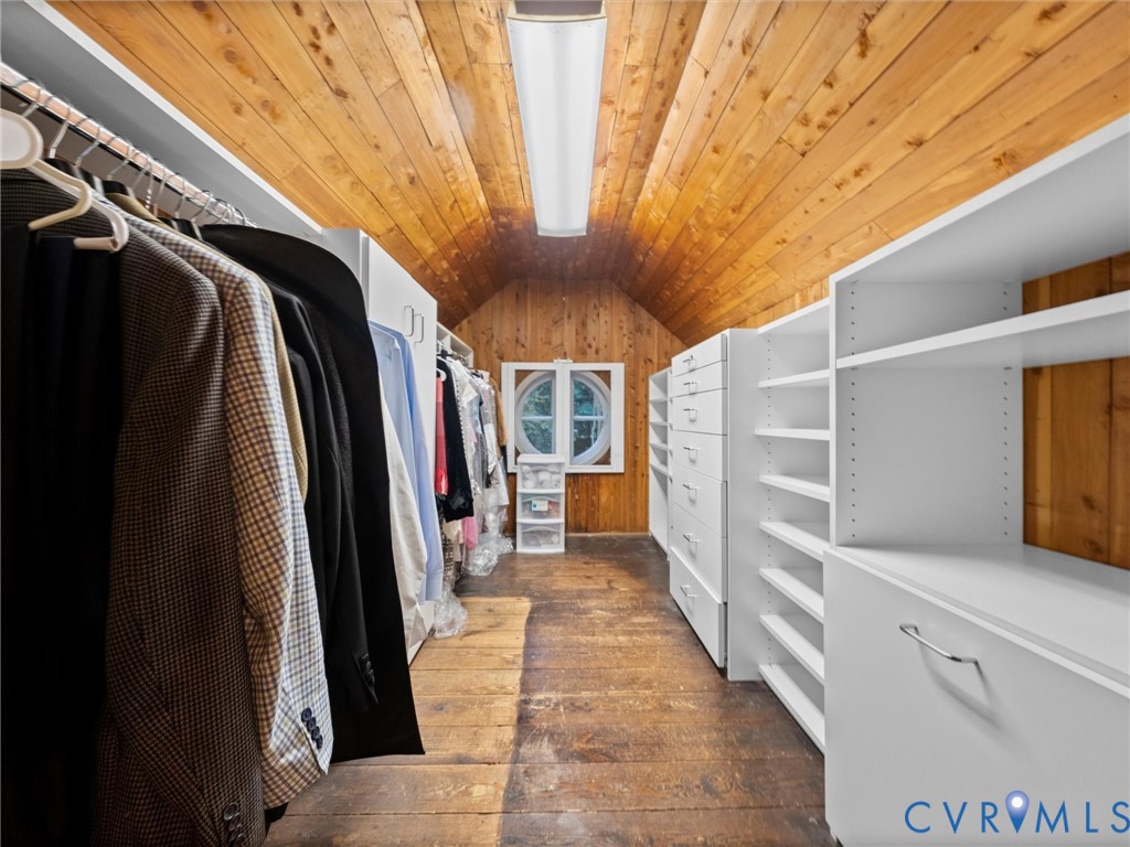 Cedar lined closet off primary bedroom