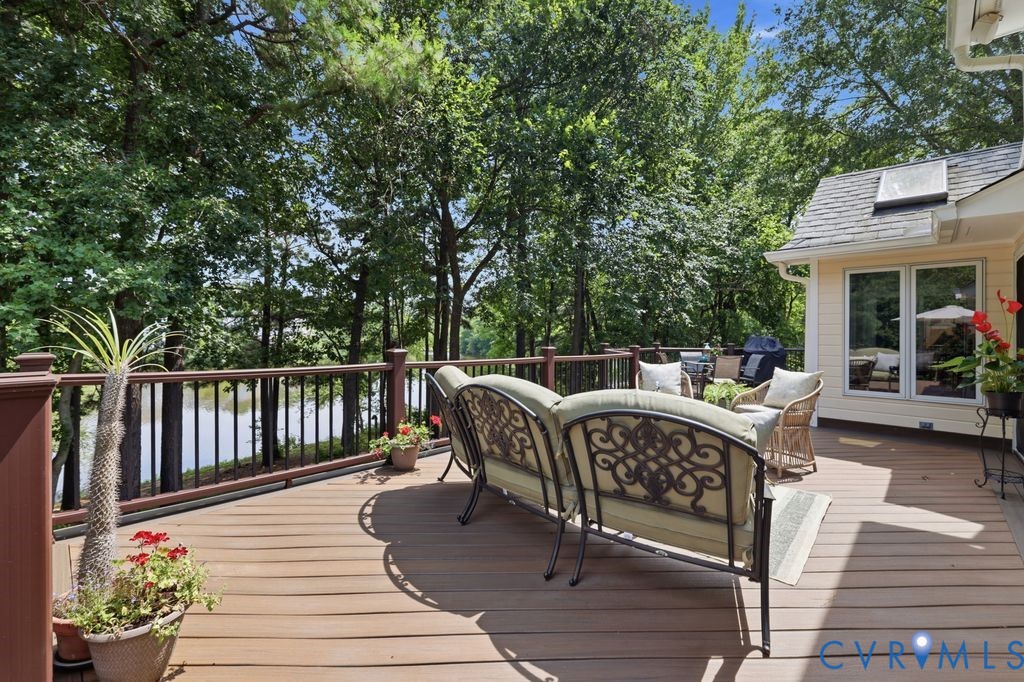 composite deck overlooking the water