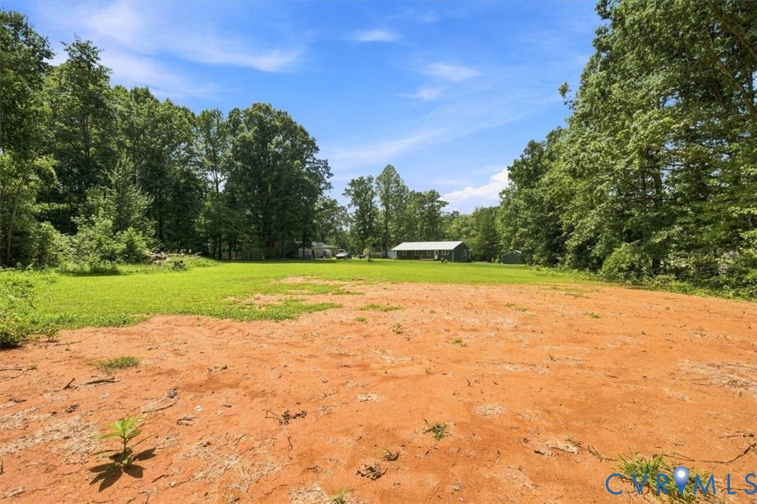 Expansive open land featuring a clear grassy area and mature tree lines