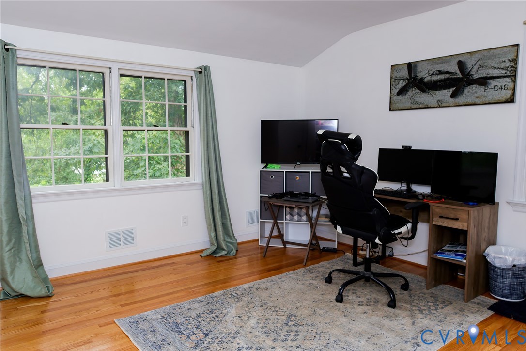 Third bedroom or office w/ Hardwood flooring,