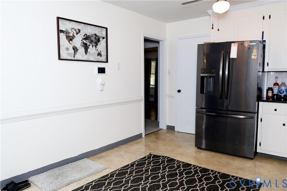 Laminate flooring, white cabinetry, granite countertop, Laminate flooring, white cabinetry, granite countertop,