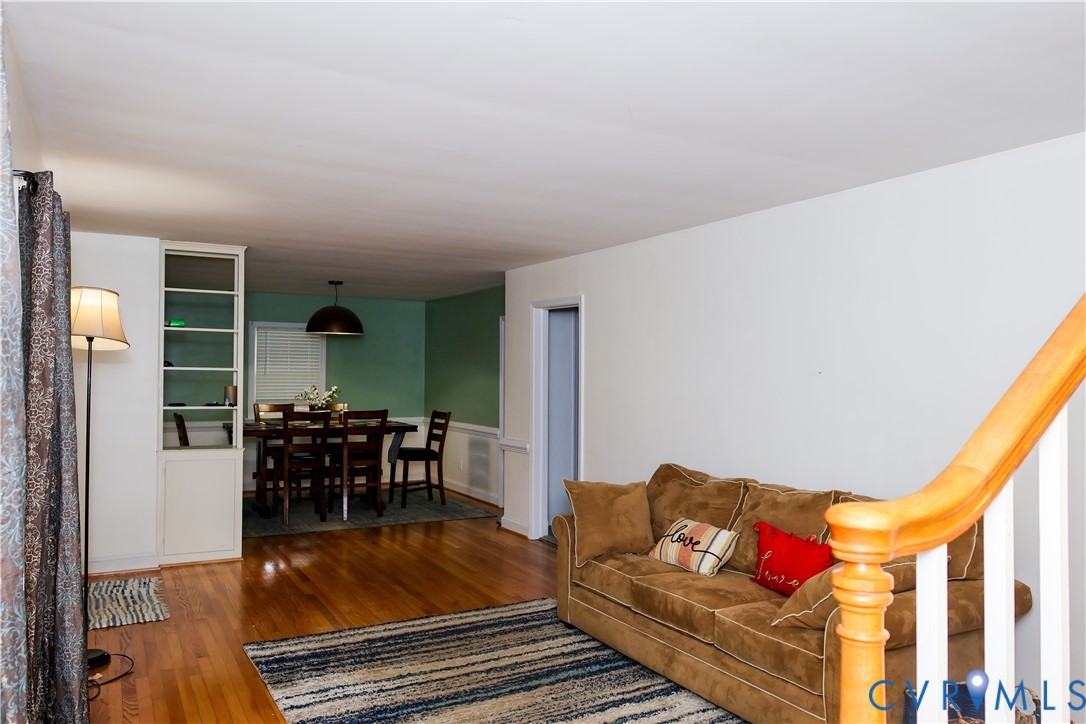 Hardwood flooring continues through dining room. Hardwood flooring continues through dining room.