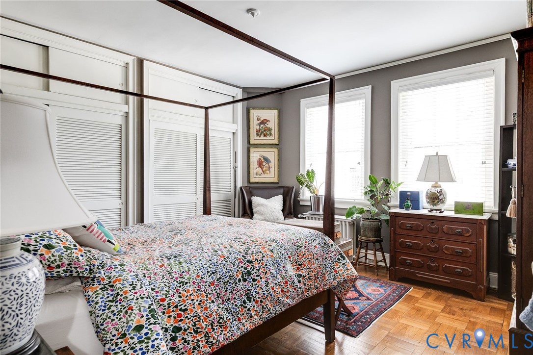 Airy primary bedroom
