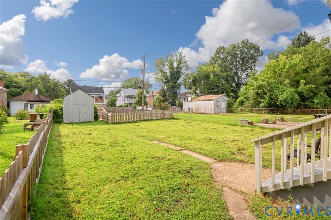 Spacious fenced in yard