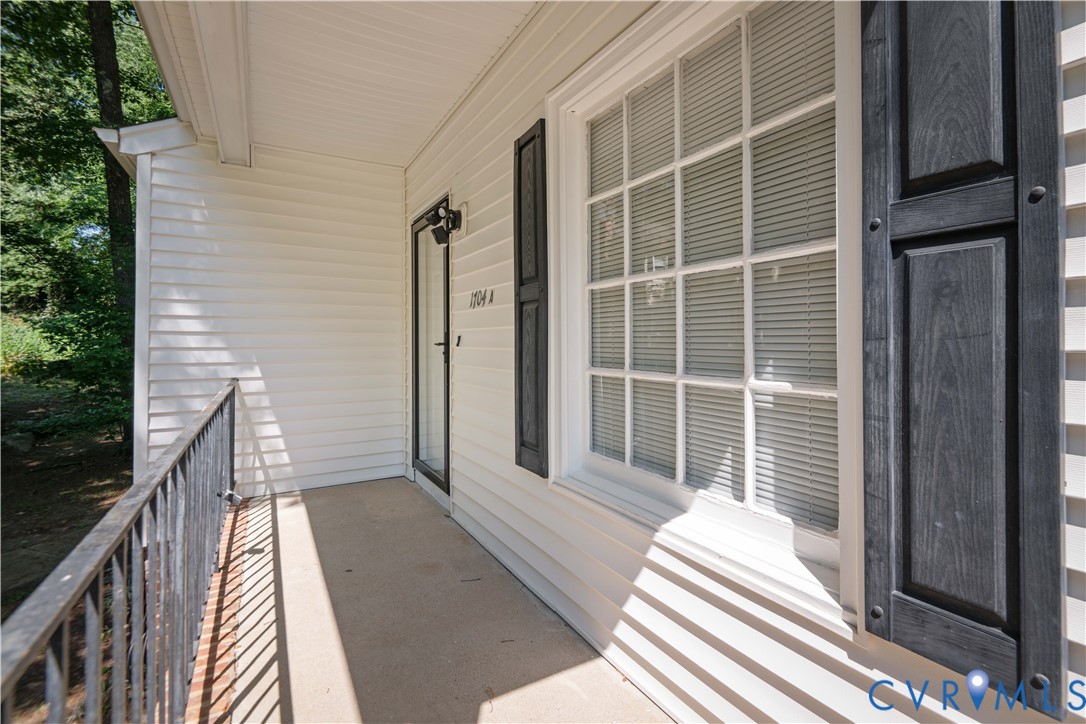 Front porch.  Downstairs unit.