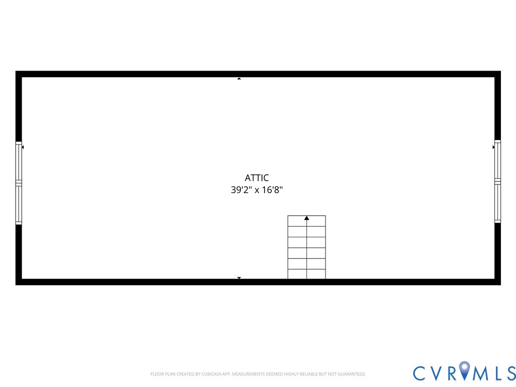 Unfinished walk up attic