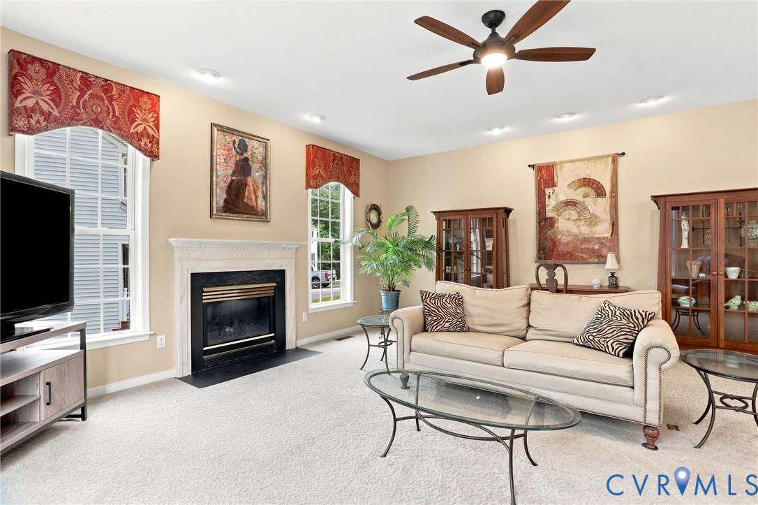 Another view of the generously sized family room.