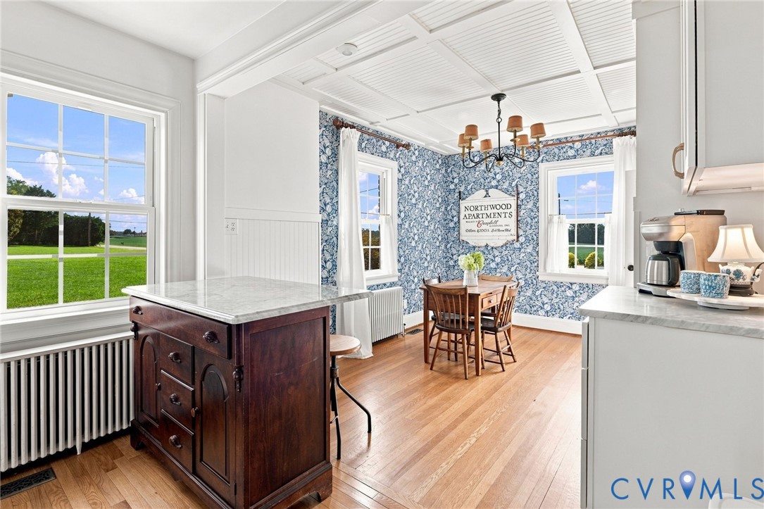 View into dining room