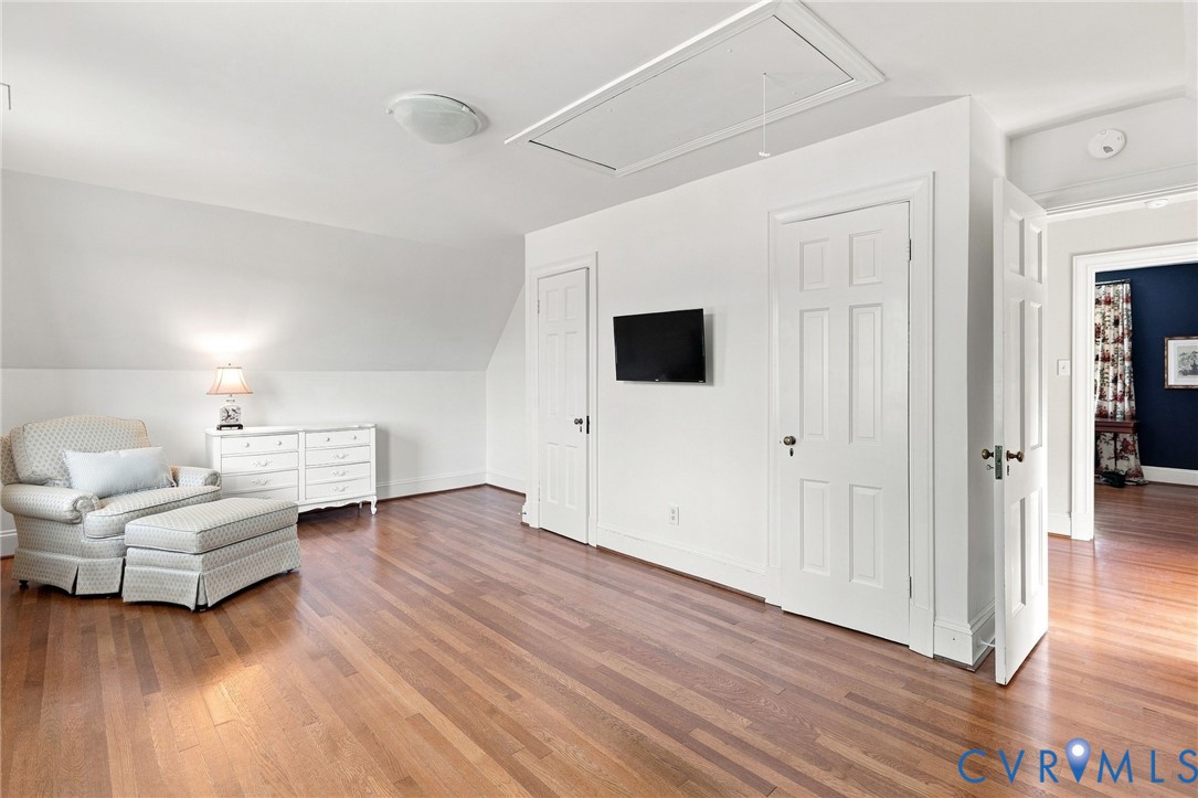 Hardwood flooring, attic access