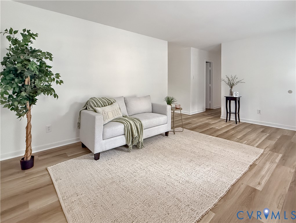 Neutral wall finishes and wood-finish flooring throughout Neutral wall finishes and wood-finish flooring throughout