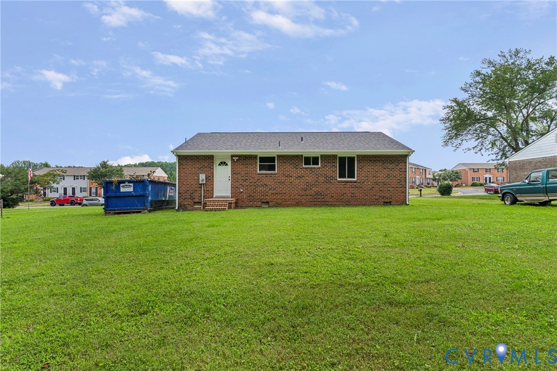 Expansive green lawn providing ample outdoor space