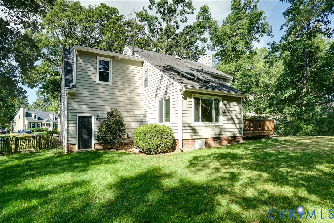 Rear view of home