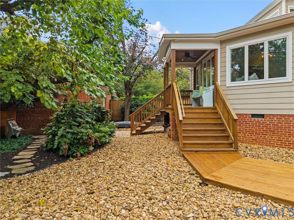 Covered back porch & two-car garage