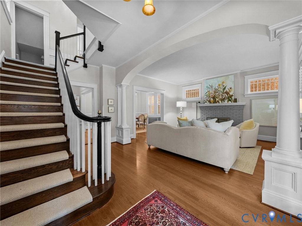 View from entry to living room