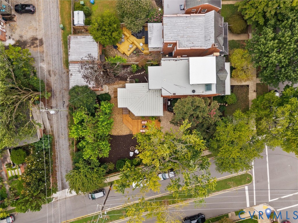 Aerial view of lot