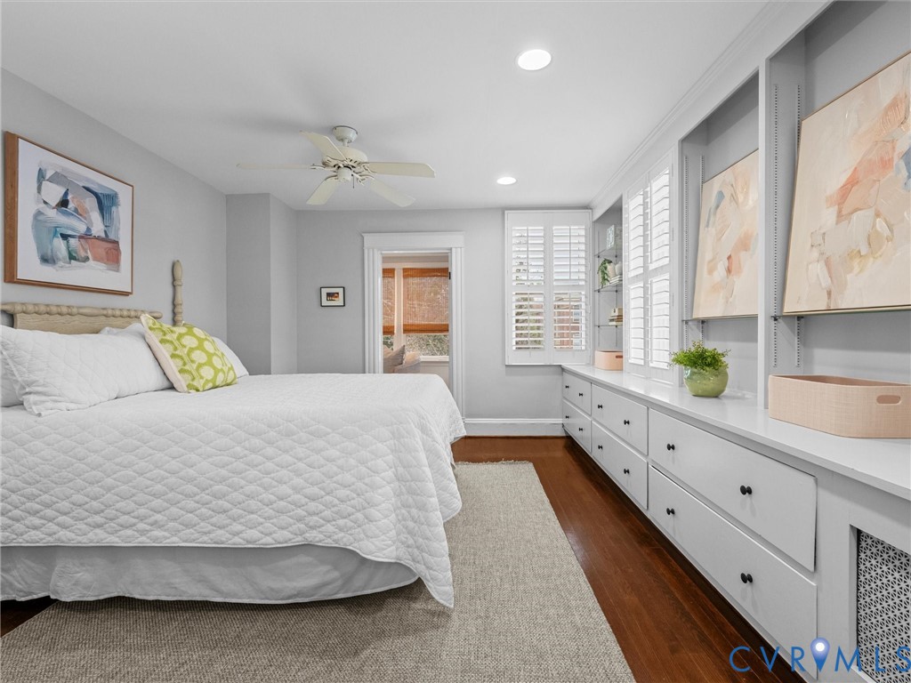 with built ins, two closets (including walk in!) and attached sitting room