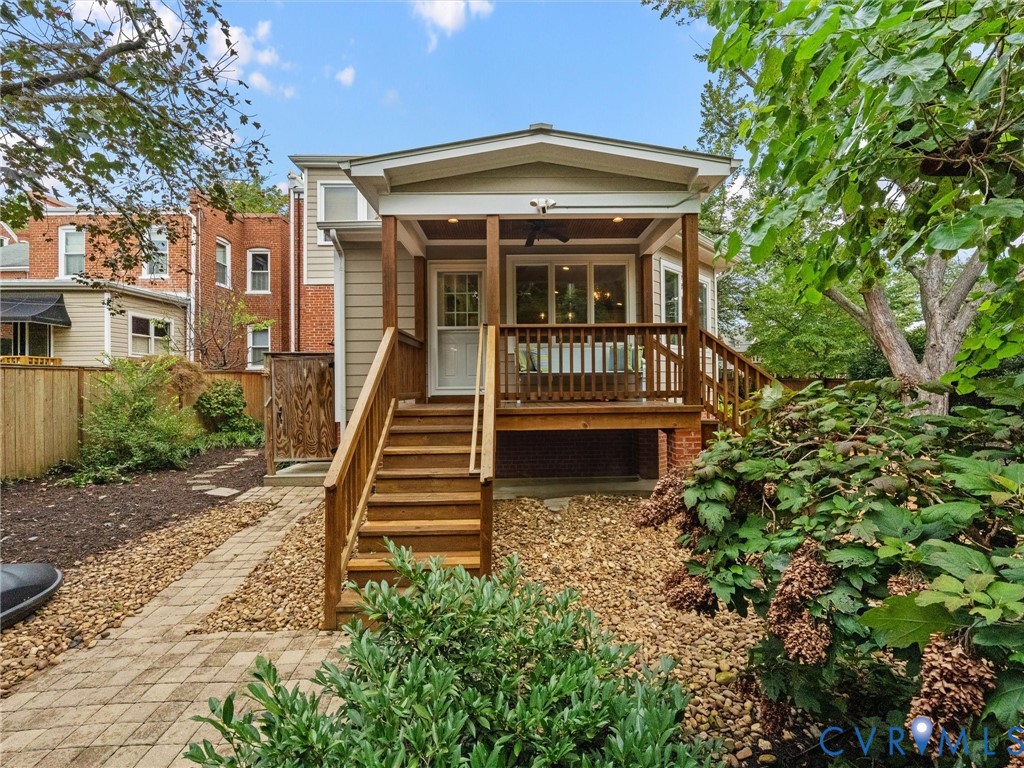 Covered back porch