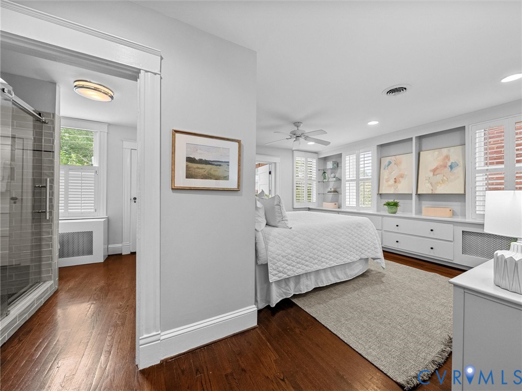 with built ins, two closets (including walk in!) and attached sitting room