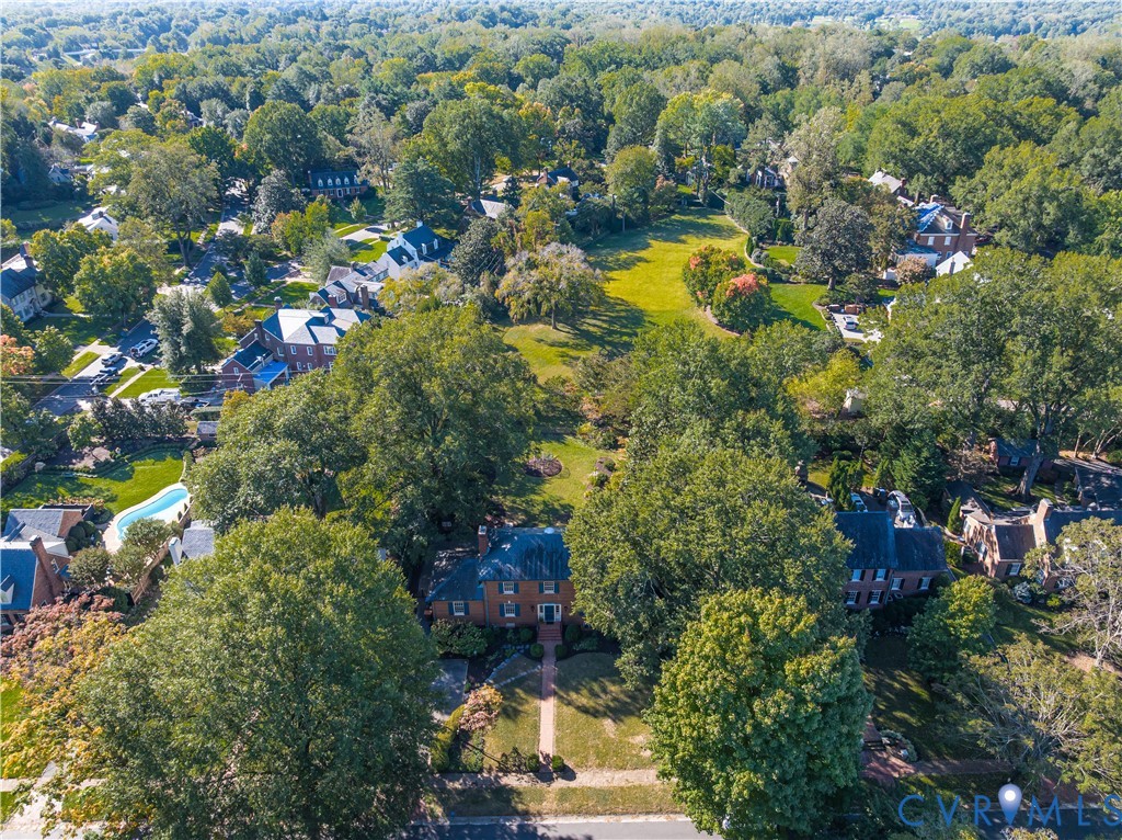 The sight lines from the back of this home are deep and green!