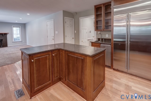 Large Island with beverage fridge