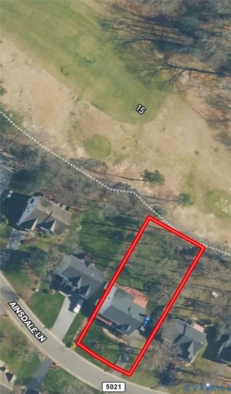 Aerial Survey. Illustrating the property's boundaries and its position relative to surrounding geographic features and structures