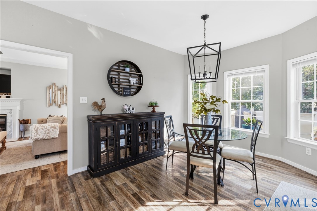 View into kitchen from Family Room