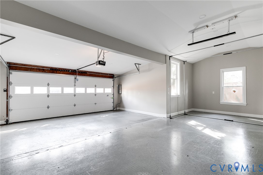 Finished garage