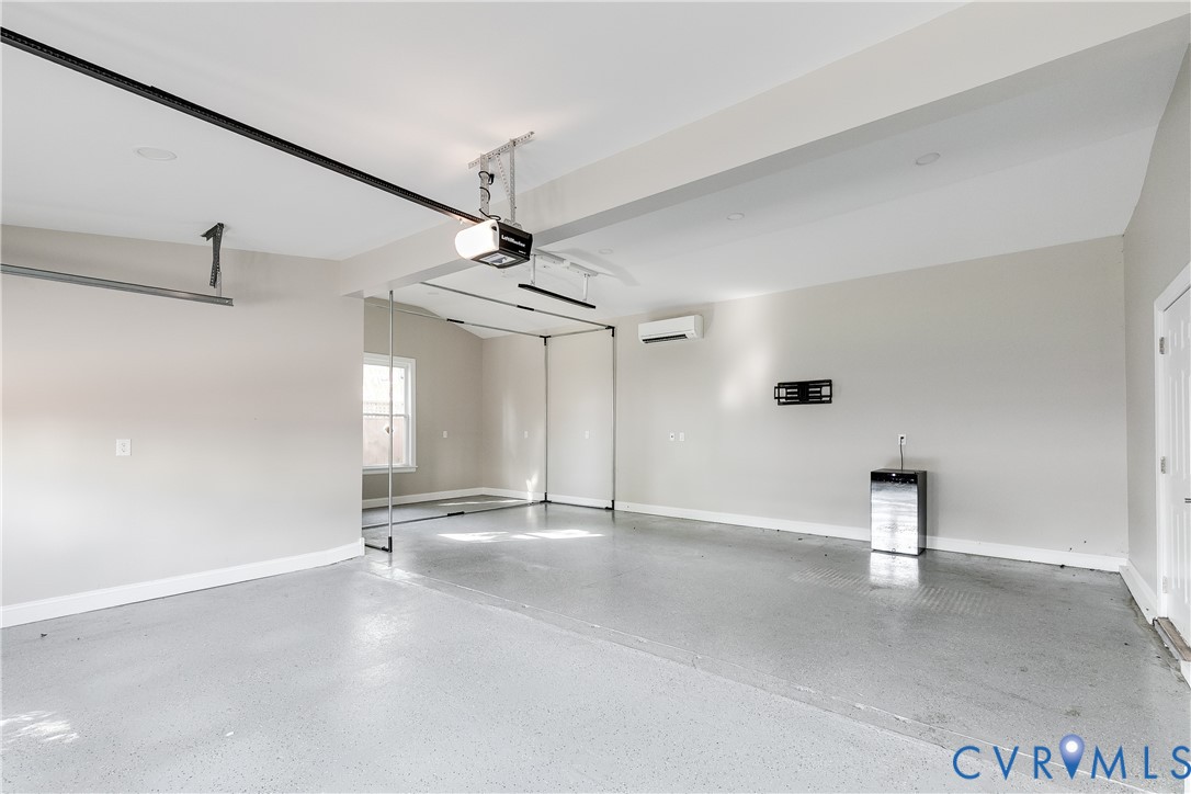 Finished garage