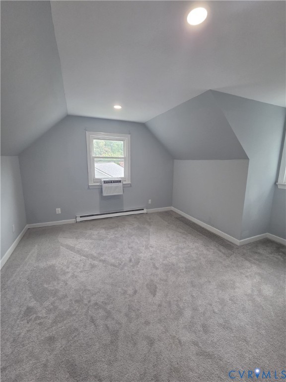 3rd bedroom, 2nd floor, Spacious room featuring sloped ceilings, recessed lighting, and soft gray carpeting