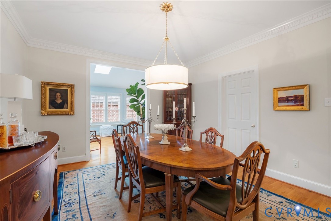 Formal dining room with view into family room Formal dining room with view into family room