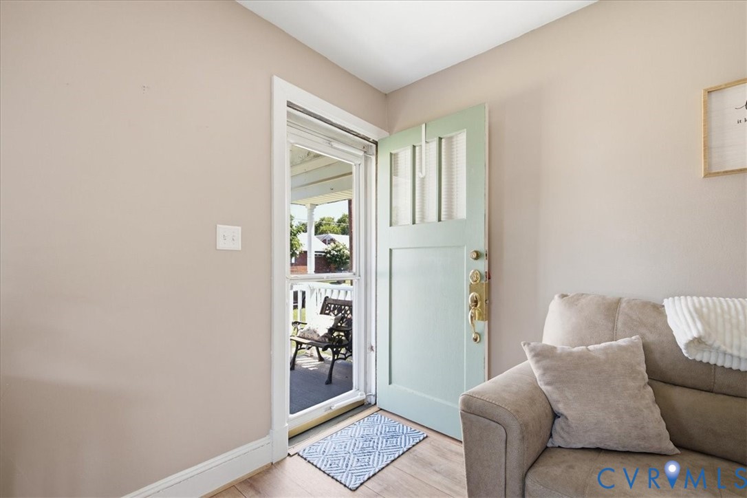 Living room with LVVP floors throughout
