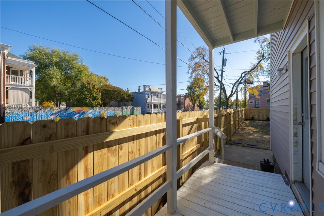 First floor Covered Side Porch