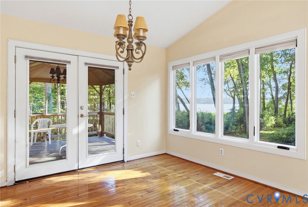 Year 'round waterviews, access to deck with gazebo.