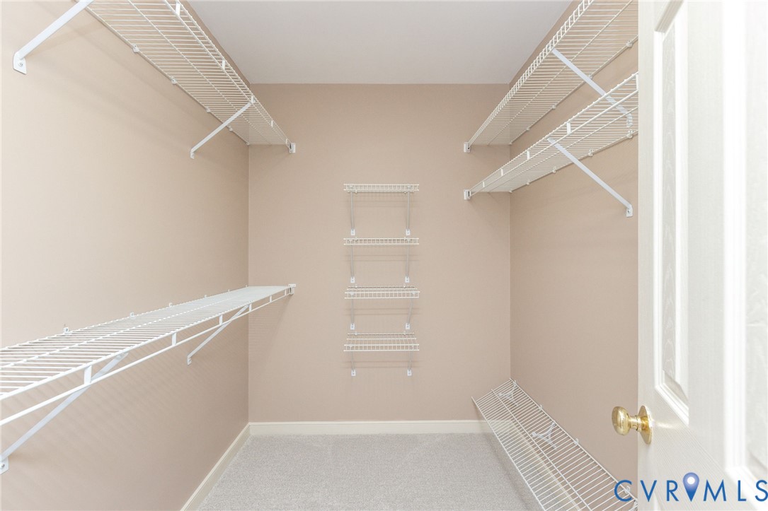 Extra wide closet.