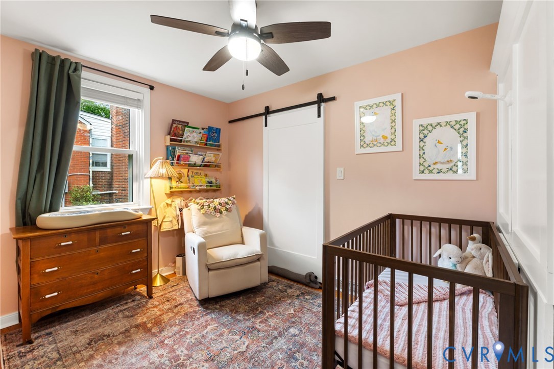bedroom2 with built-in murphy bed and laundry access!