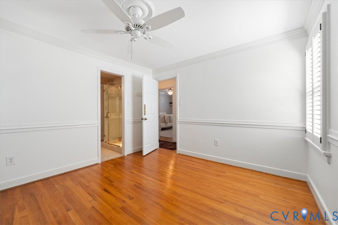 Bedroom opens to full bath