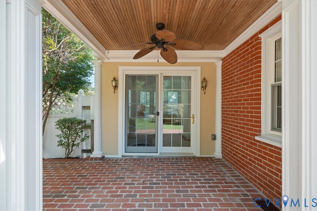 Covered portion of the rear patio
