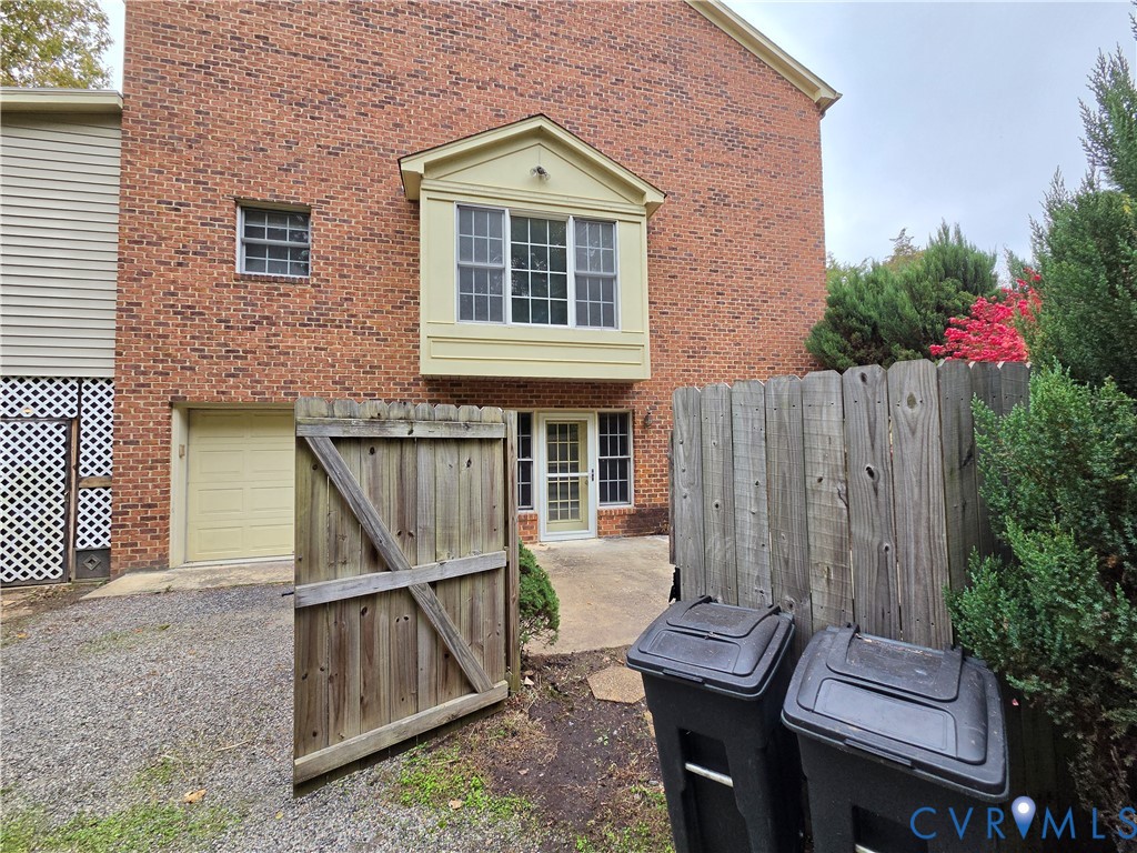 Side entrance to patio and basement area.