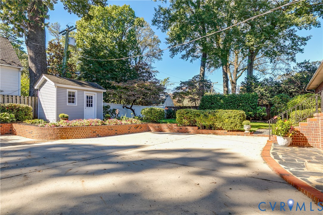 Large driveway