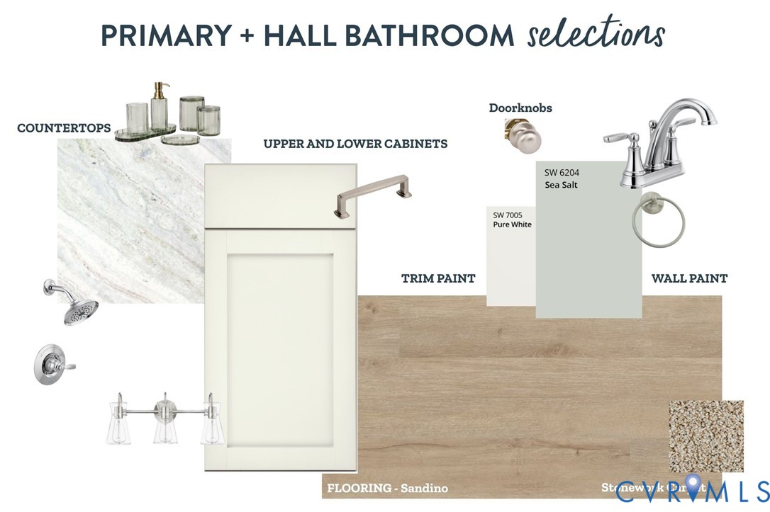 Primary and Hall Bathroom Design Selections