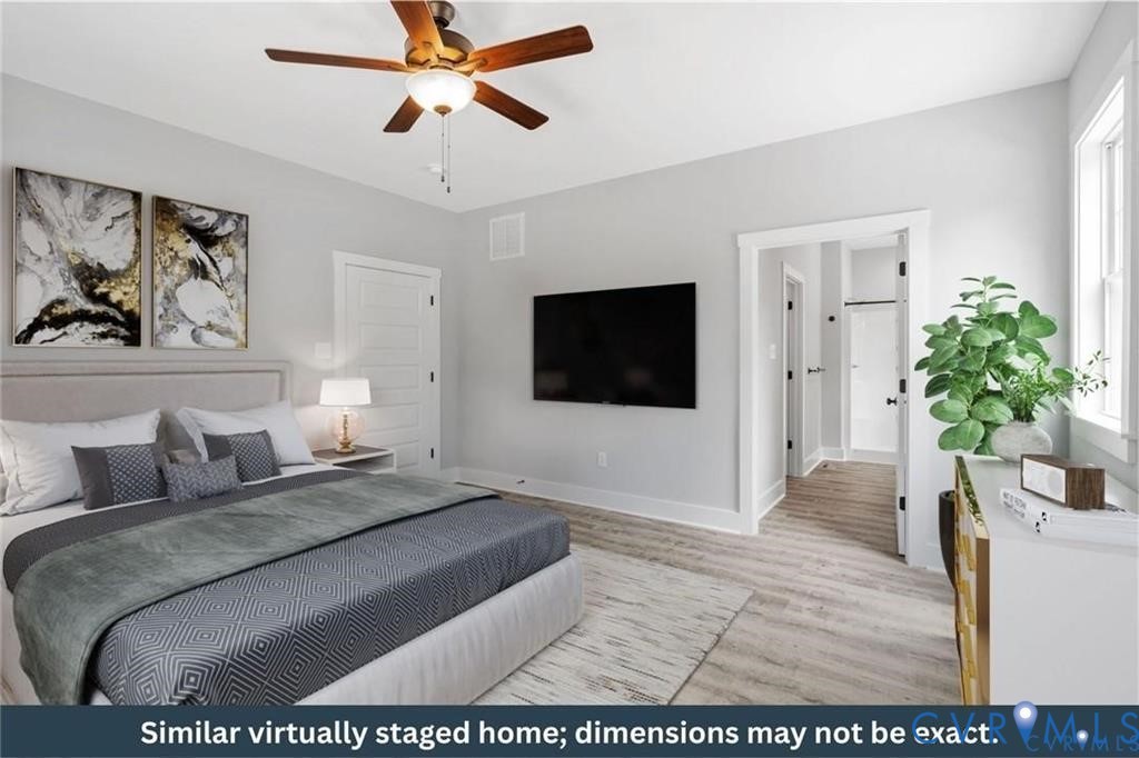 Staged Primary Bedroom