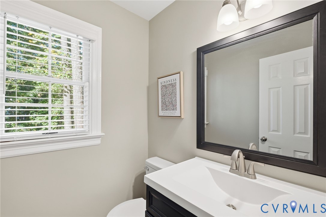 Convenient half bathroom ensuite