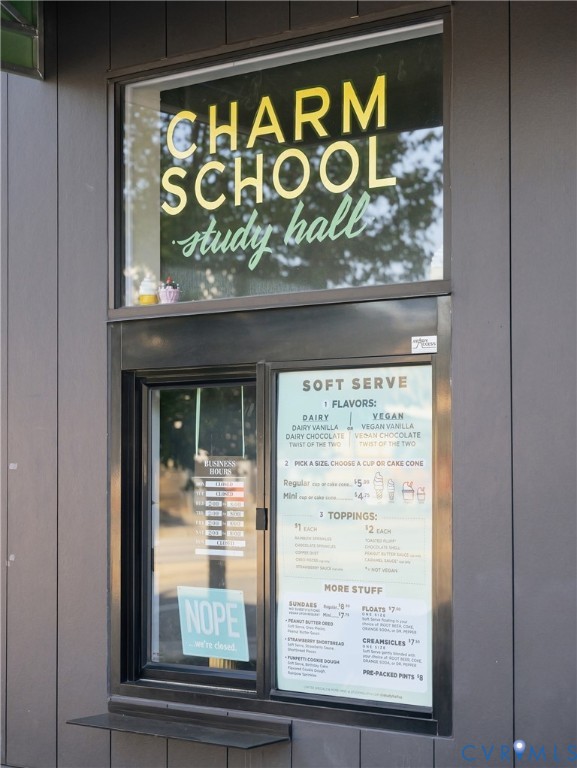 Enjoy a local ice cream stop at Charm School, one of the independent food destinations near Riverside Heights.
